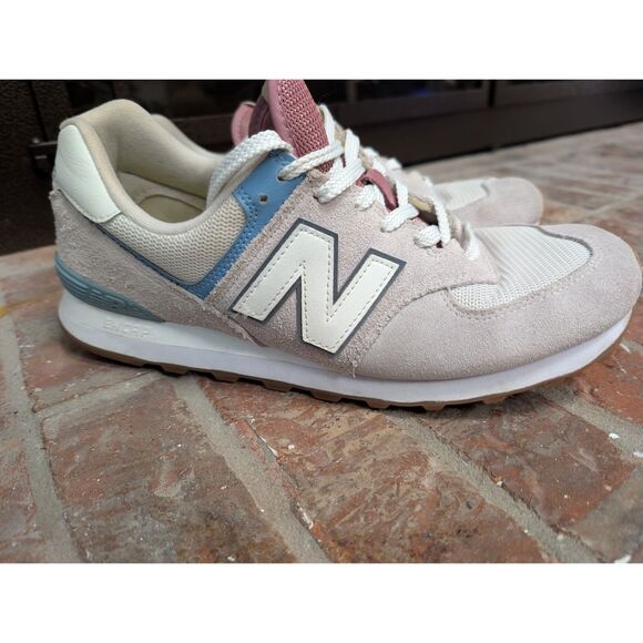 New Balance Shoe Mens 12 Gray/White/Light Blue ML574ERF Essentials Sneaker - Picture 11 of 12
